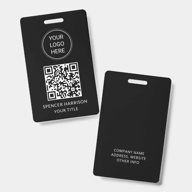 QR Code Business Logo Business Event Ausweis (Vorder- & Rückseite)