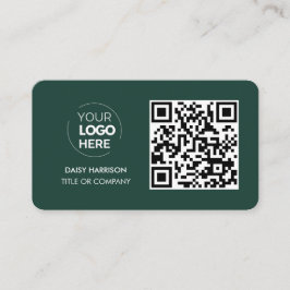 QR-Code-Business-Logo | Grüne Moderne Beruflich Visitenkarte