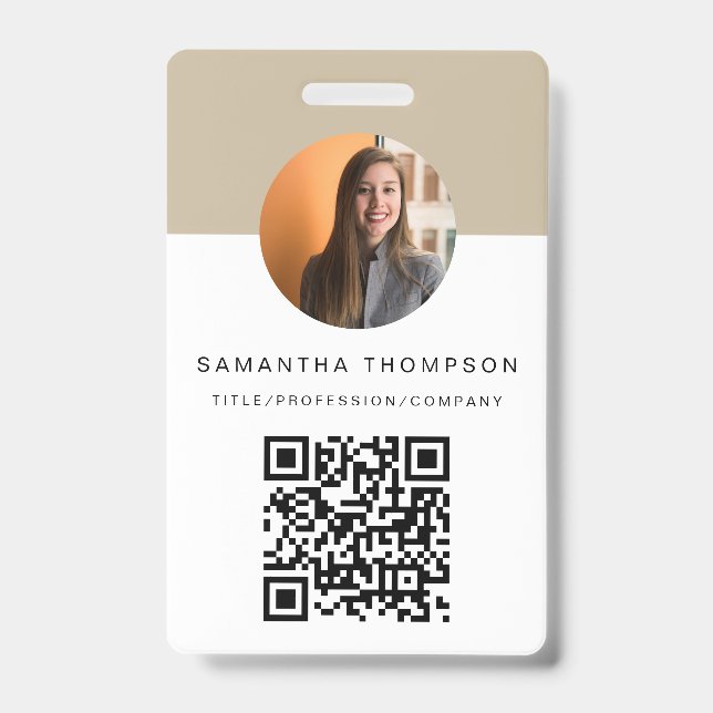 QR Code Business Logo-ID-Karte Geschäftsmitarbeite Ausweis (Vorderseite)