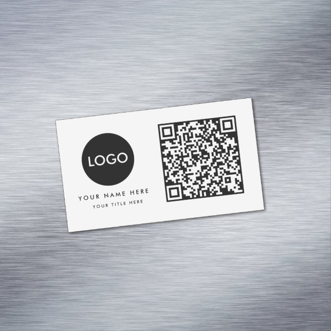 QR-Code-Business-Logo Magnetische Visitenkarte (Beispiel)