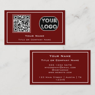 QR-Code-Business-Logo Minimalistisch Visitenkarte