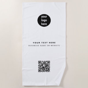 QR-Code-Business-Logo Modern Minimalistisch Strandtuch