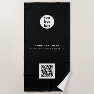 QR-Code-Business-Logo Modern Minimalistisch Strandtuch