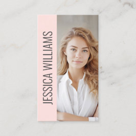 QR Code Business Logo Modern Professional Blush Visitenkarte