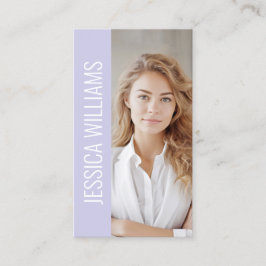 QR Code Business Logo Modern Professional Lavender Visitenkarte