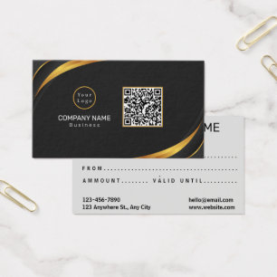 QR Code Business-Logo Moderne Geschenkkarte