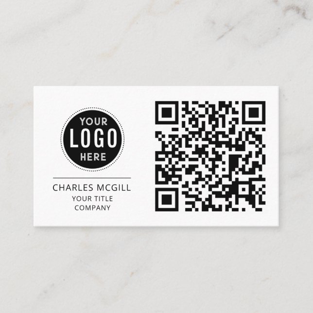 QR-Code-Business-Logo | Modernes Beruflich Visitenkarte (Vorderseite)