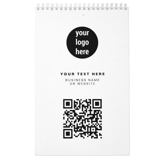 QR Code Business-Logo Modernes Minimalistisches Co Kalender (Titelbild)