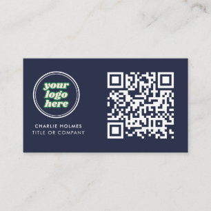 QR-Code-Business-Logo   Navy Modern Beruflich Visitenkarte