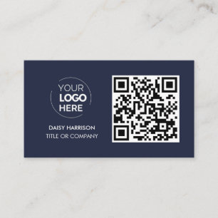 QR-Code-Business-Logo   Navy Modern Beruflich Visitenkarte