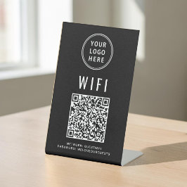 QR-Code-Business-Logo-Scan für Wifi-Verbindung Sockelschild
