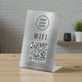 QR-Code Business-Logo-Scan für Wifi-Verbindung zum Sockelschild