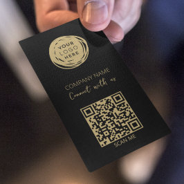 QR Code Business-Logo Schwarz Visitenkarte