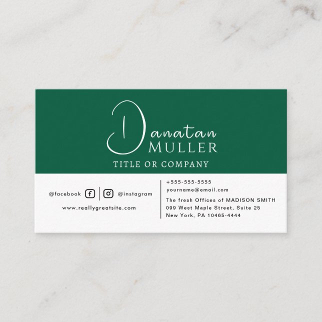 QR-Code-Business-Logo Visitenkarte (Vorderseite)