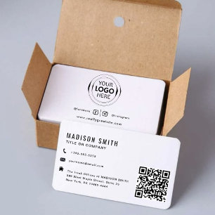 QR-Code-Business-Logo   Weiß Visitenkarte