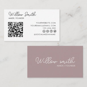 QR-Code-Business-Logo   White Modern Beruflich Visitenkarte