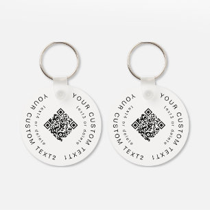 QR Code Business-Markenbezeichnung für Unternehmen Schlüsselanhänger