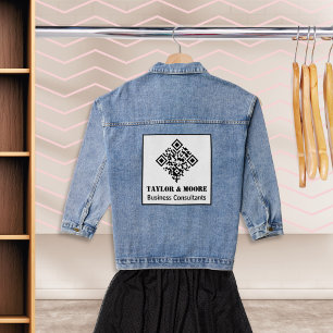 QR Code Business Marketing Publicity Barcode Scan Jeansjacke