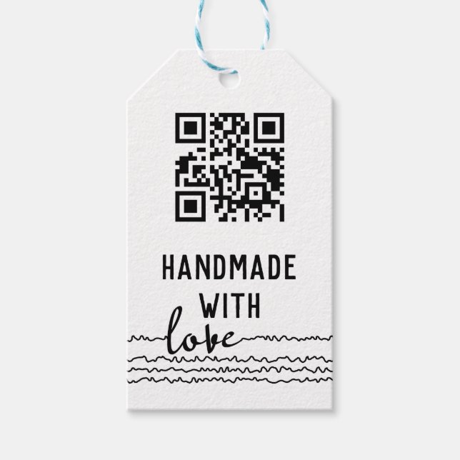 QR-Code-Business mit Liebe Geschenkanhänger (Vorderseite)