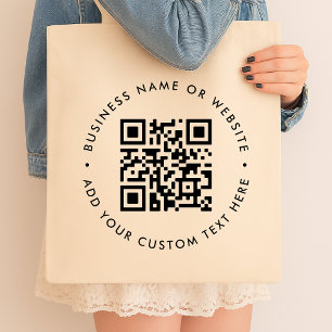 QR-Code   Business Modern Minimal Scan Me Tragetasche