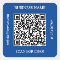 QR Code Business Name Website Proep Blue