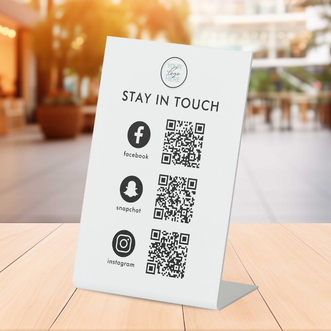 QR Code Business Pedestal Sign Sockelschild (Von Creator hochgeladen)