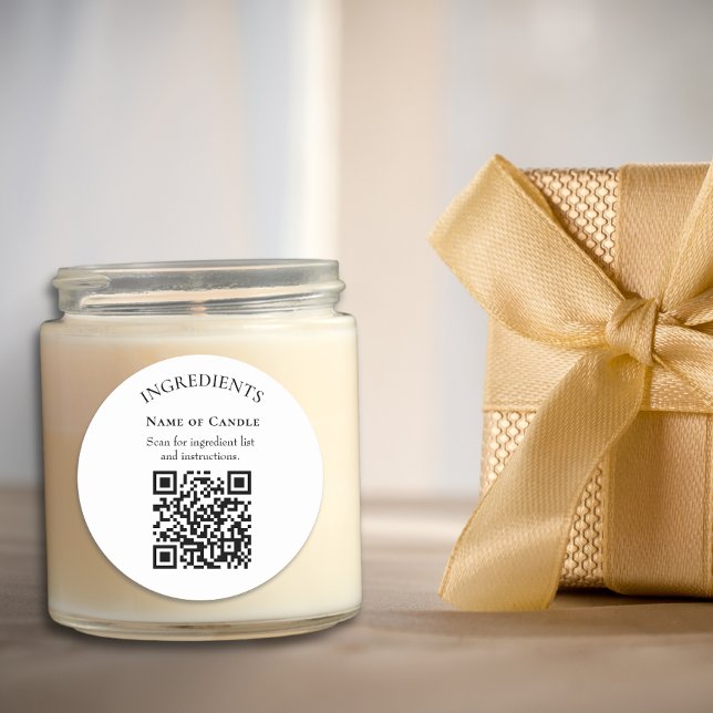 QR Code Business-Produkt für moderne Inhaltsstoffe Runder Aufkleber (Von Creator hochgeladen)