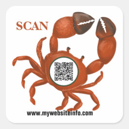 QR Code Business Quadratischer Aufkleber