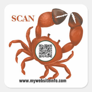 QR Code Business Quadratischer Aufkleber