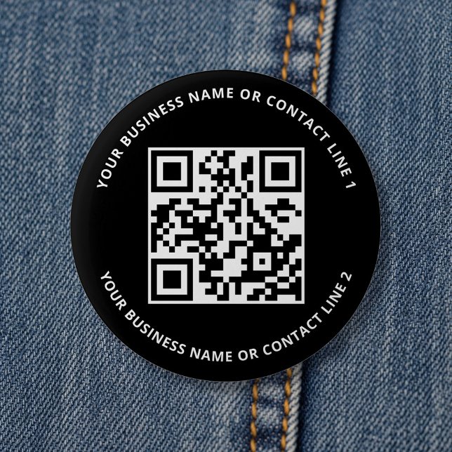 QR Code Business Template Black Button (Von Creator hochgeladen)