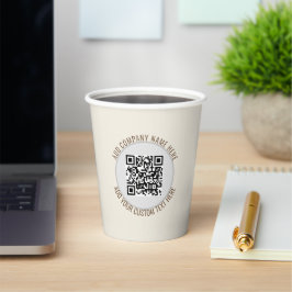 QR Code Business Unternehmen Event Party minimalis Pappbecher