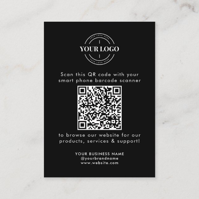 QR Code Business Website Scannen Sie Me Social Med Visitenkarte (Rückseite)