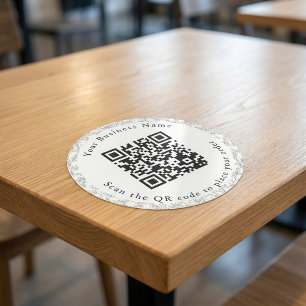 QR-Code-Café/Geschäftsticker Runder Aufkleber