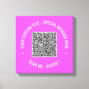 QR-Code-Canvas drucken Scan-Info und benutzerdefin Leinwanddruck