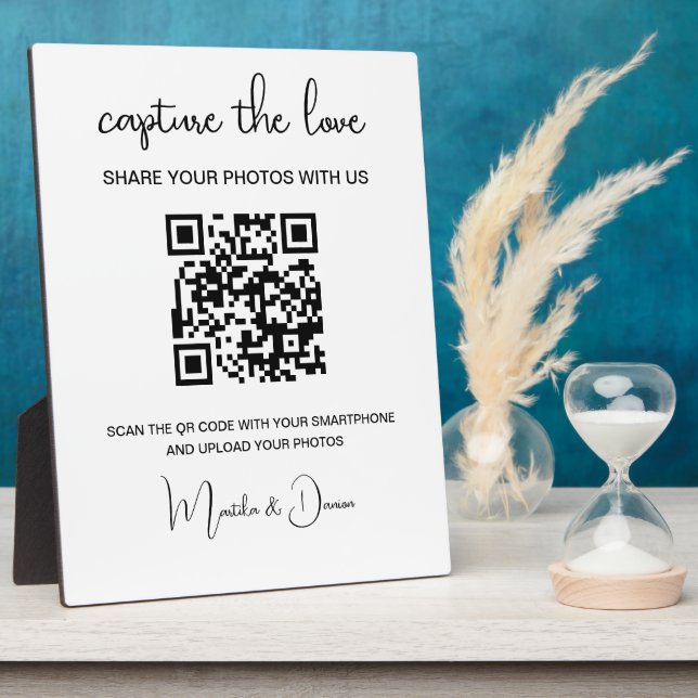 QR Code Capture the Liebe Wedding Foto Album Fotoplatte (Seite)