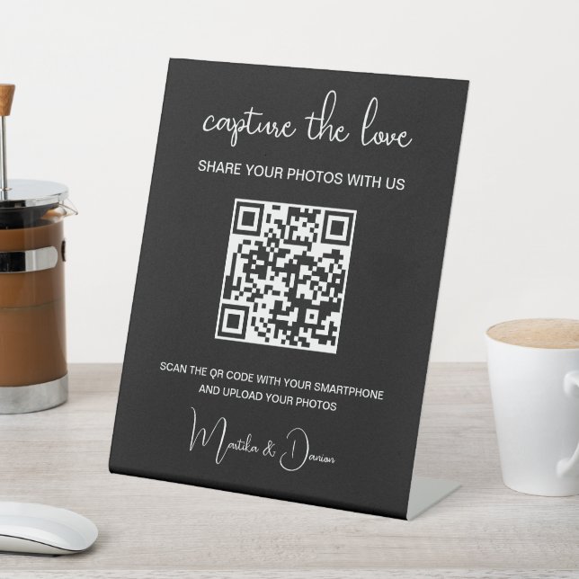 QR Code Capture the Liebe Wedding Foto Album Sockelschild (In SItu)