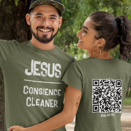 QR-Code Christ Jesus vergibt Gewissen Rein T-Shirt