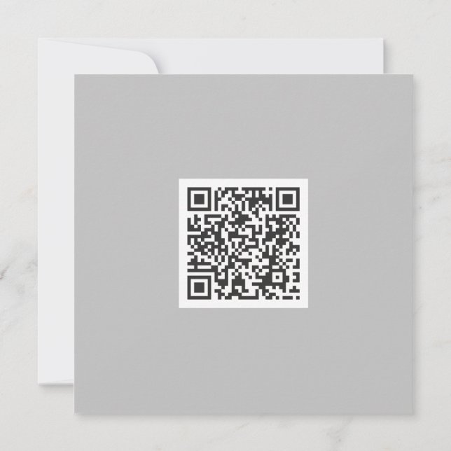 Qr Code Clean monochrome klassische Graffiti-Herz Dankeskarte (Rückseite)