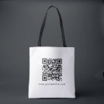 QR Code Company Logo Website Adresse Barcode<br><div class="desc">Fügen Sie hier Ihr QR Code Website Adresse Firmenlogo ein. Elegante moderne Werbevorlage Shopping Medium White Tote Bag.</div>