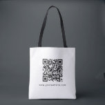 QR Code Company Logo Website Adresse Barcode<br><div class="desc">Fügen Sie hier Ihr QR Code Website Adresse Firmenlogo ein. Elegante moderne Werbevorlage Shopping Medium White Tote Bag.</div>