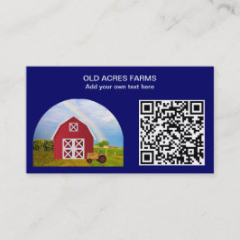 QR-Code Country Farm Red Barn Blue Sky Name Visitenkarte