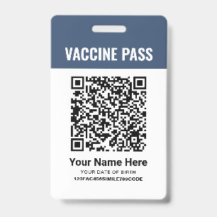 QR-Code Covid-Impfpass Navy Blau ID Ausweis