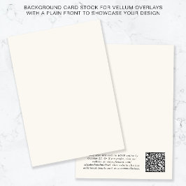 QR Code Cream Background for Vellum Overlay Einladung
