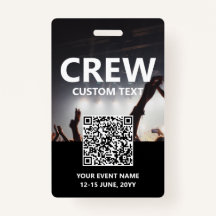 Qr Code Crew Access Pass Custom Event Abzeichen