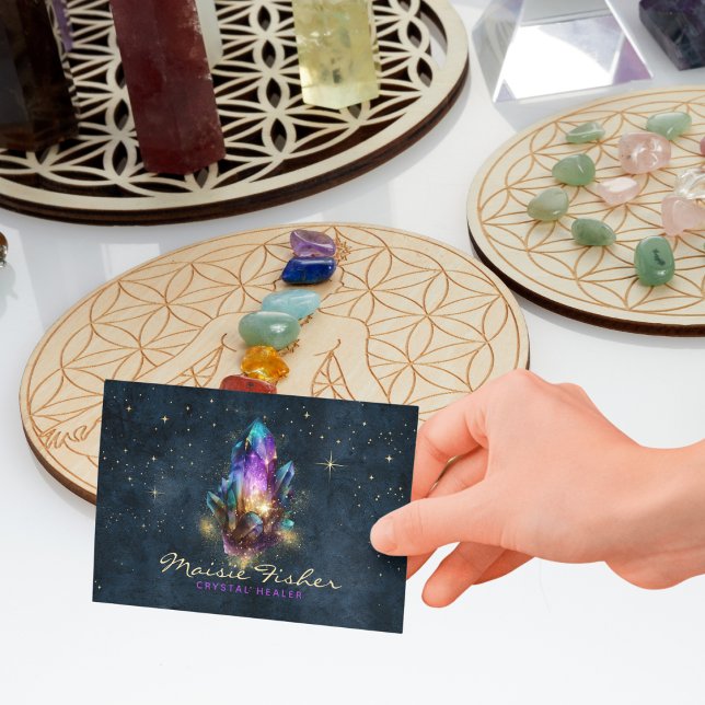 QR-Code Crystal Heiler Reiki Himmelssterne Visitenkarte (Von Creator hochgeladen)