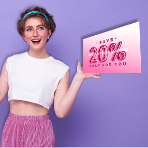 QR CODE CUSTOM 20% BIS ONLINE-SHOPPING INSERT VISITENKARTE