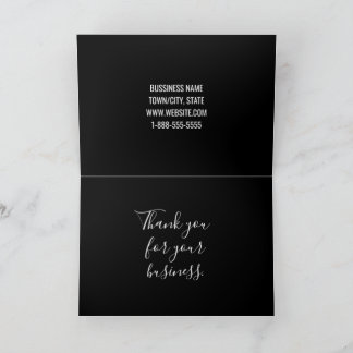 QR Code Custom Business Thank You Card with Logo Dankeskarte