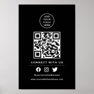 QR-Code Dein Logo Folge Scanne um dich mit uns zu  Poster