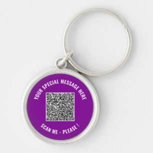 QR-Code Dein spezieller Text Überraschung Geschenk Schlüsselanhänger