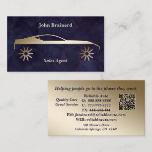 QR-Code der Autohandelsfirma Velvet Royal Plum & G Visitenkarte